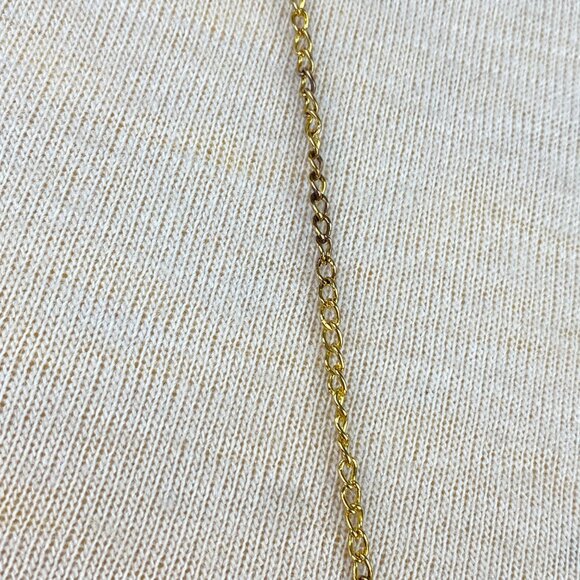 Enamel & Rhinestone Gold Tone Butterfly Pendant Necklace - Picture 5 of 8